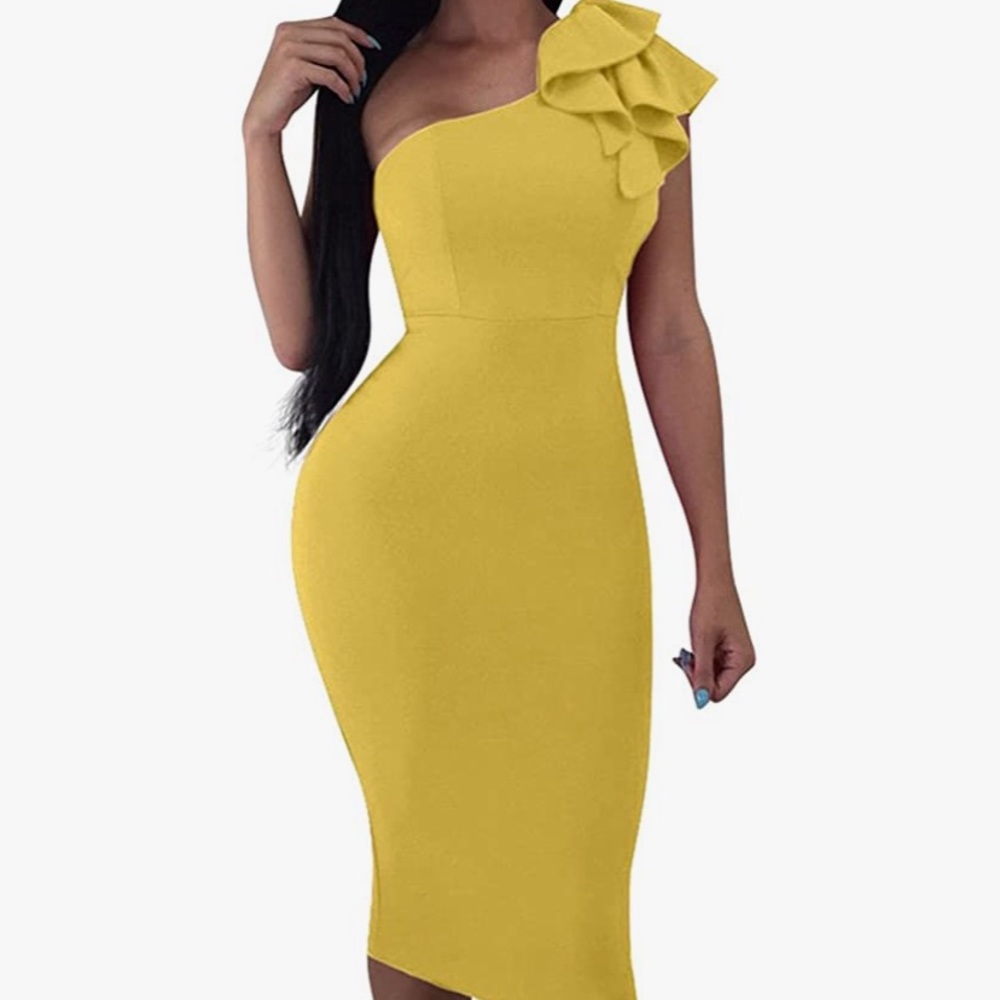 Sunshine Yellow Ruffle Dress